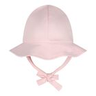 Baby Girls White & Pink Romper & Hat Set, 1, hi-res