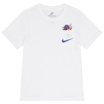 Nike Kids Boys White Logo T-Shirt, 1 Boys White Logo T-Shirt