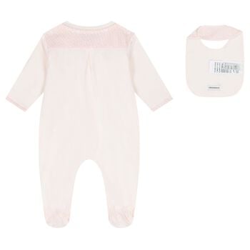 Baby Girls Pink Logo Babygrow Set