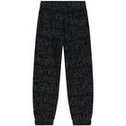 Boys Black Logo Joggers, 1, hi-res