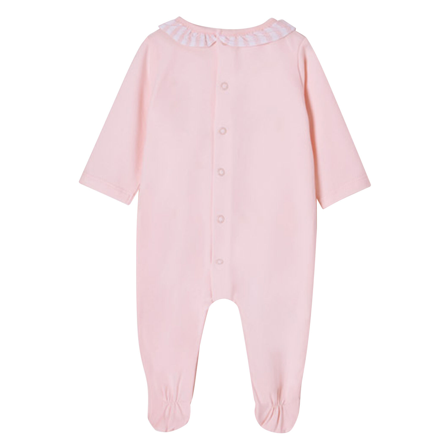 Baby Girls Pink Floral Babygrow, 1, hi-res