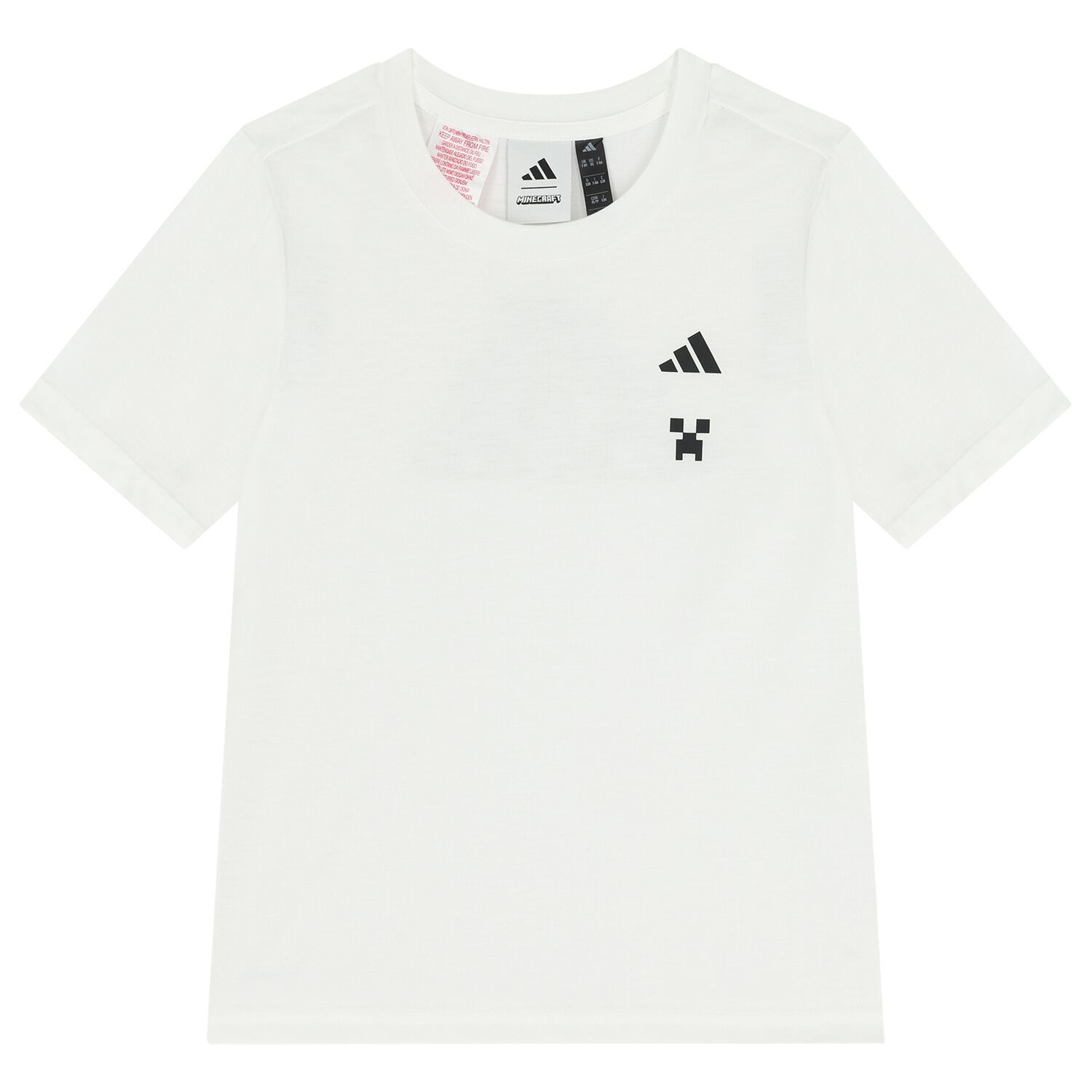Boys White Minecraft Logo T-Shirt, 1, hi-res