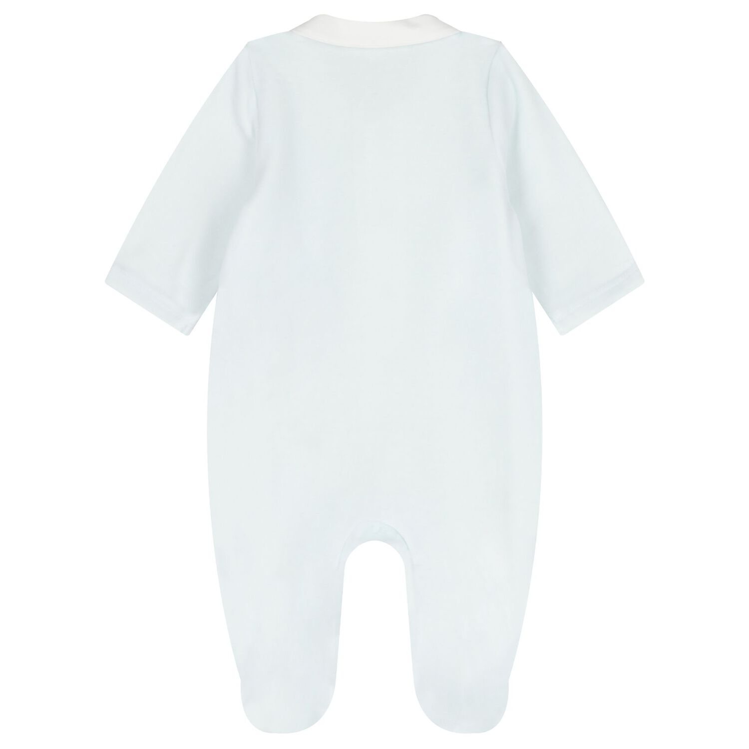 Boys Pale Blue Velour Hedgehog Babygrow, 1, hi-res