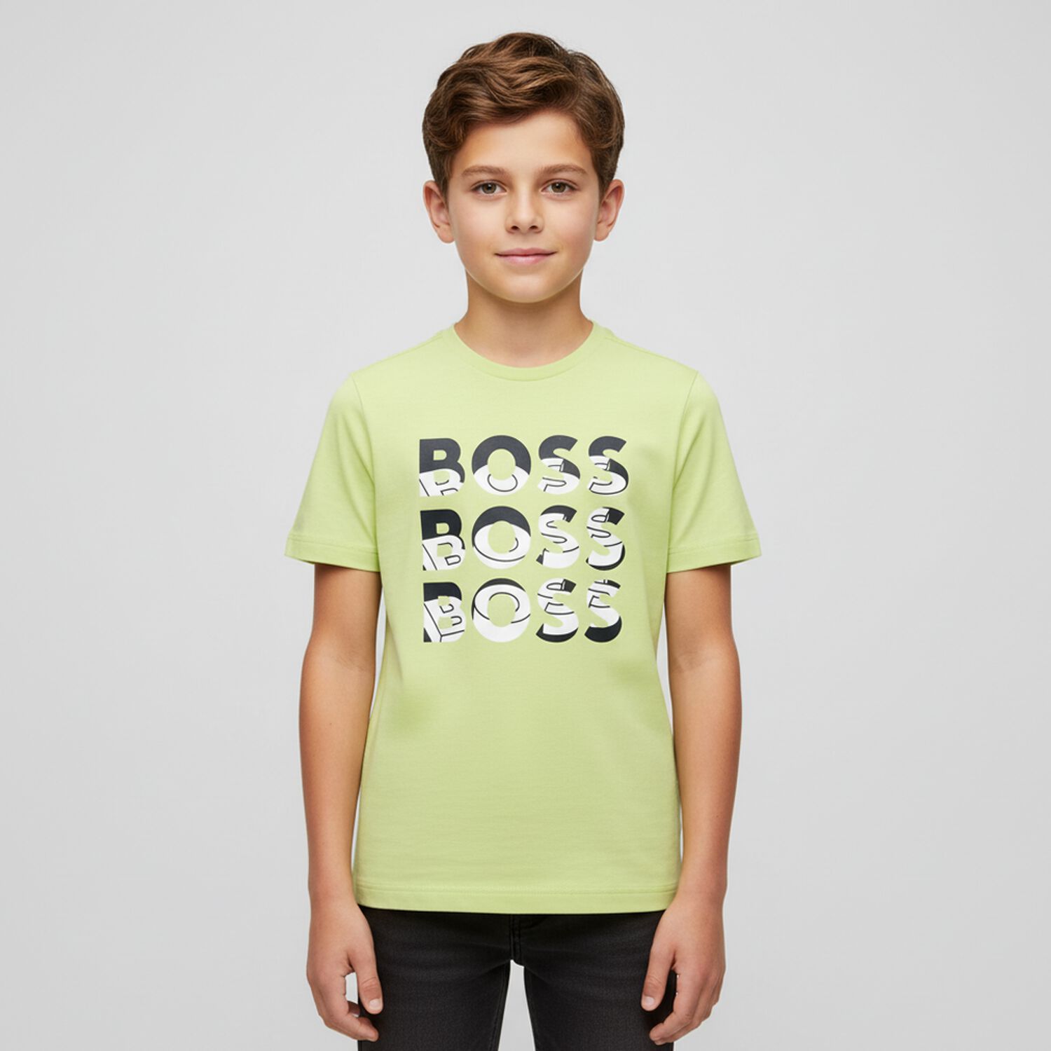 Boys Green Logo T-Shirt, 6, hi-res