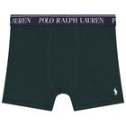 Boys Green & Navy Blue Logo Boxer Shorts ( 3-Pack ), 3, hi-res