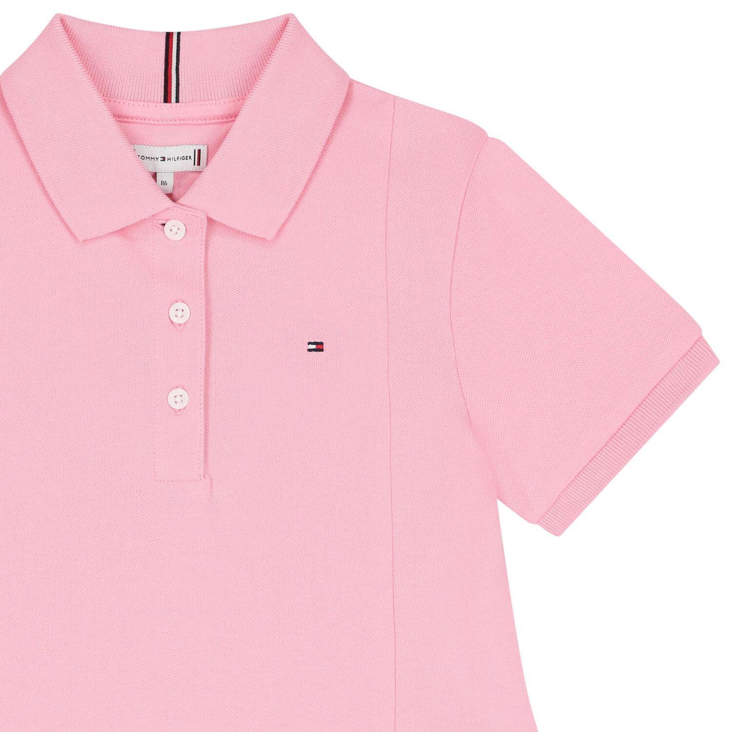 Girls Pink Logo Polo Dress, 1, hi-res image number null