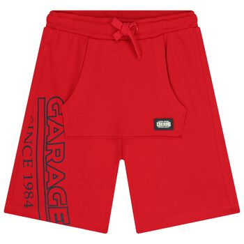 Boys Red Logo Shorts