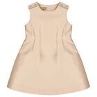 Girls Beige Satin Dress Skirt, 2, hi-res