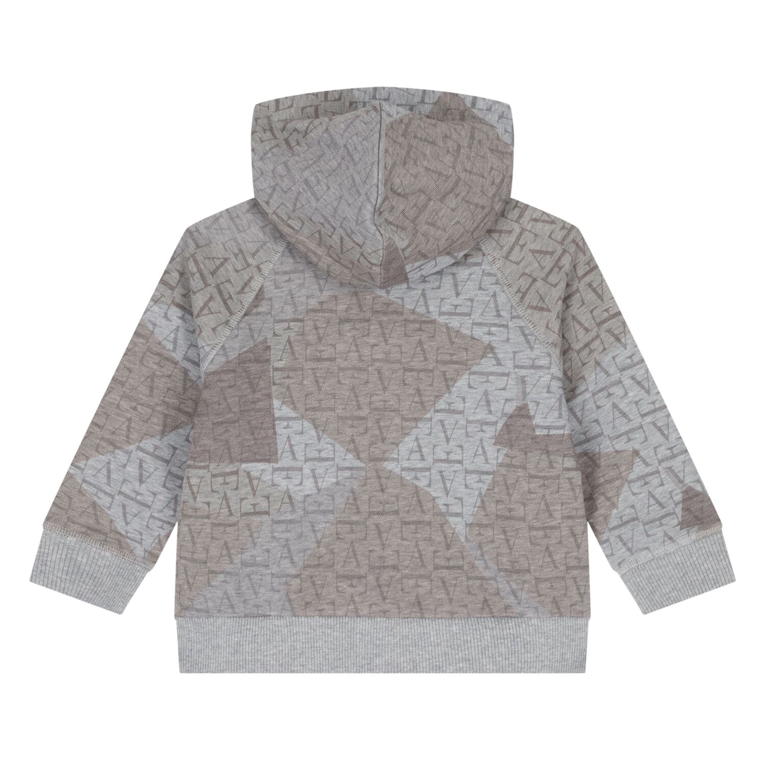 Younger Boys Grey & Beige Logo Tracksuit, 2, hi-res