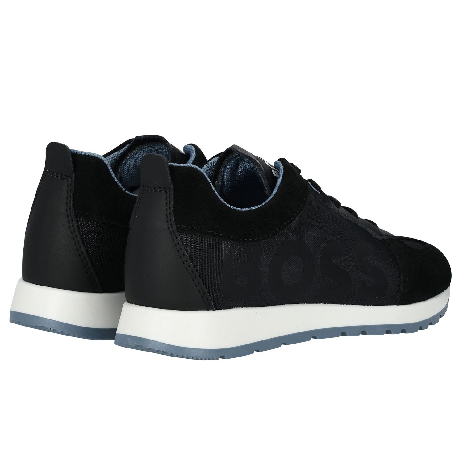 Boys Black Logo Trainers, 1, hi-res image number null