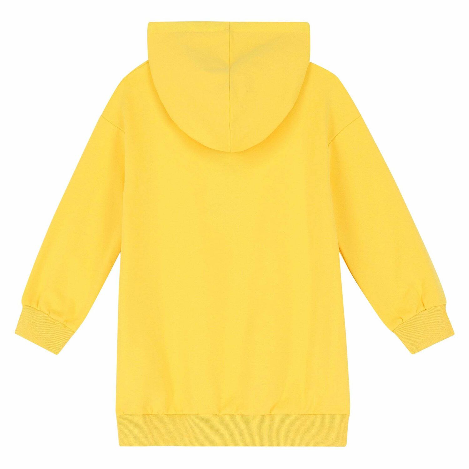 Girls Yellow Sweatshirt Dress, 1, hi-res image number null