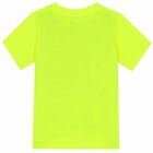 Boys Neon Green & Black Logo T-Shirt, 1, hi-res