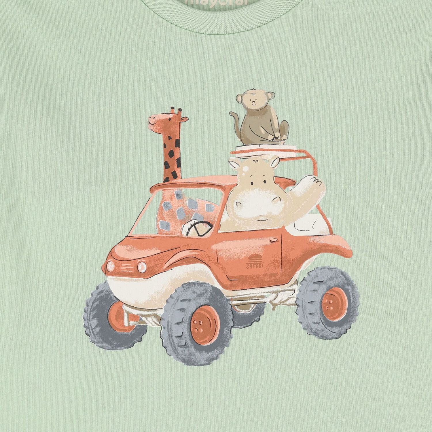 Younger Boys Green Animals T-Shirt, 2, hi-res