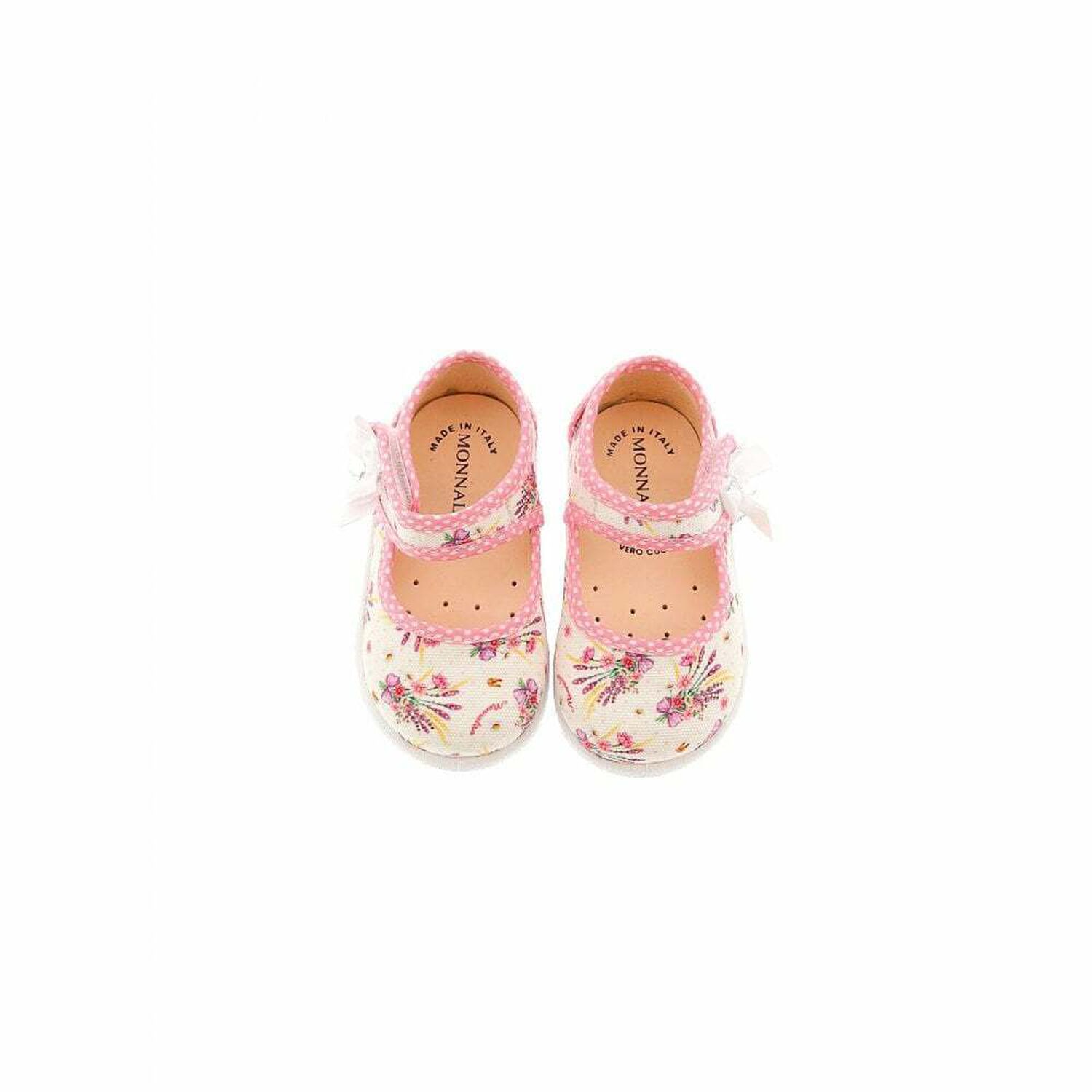 Girls White & Pink Floral Shoes, 1, hi-res image number null