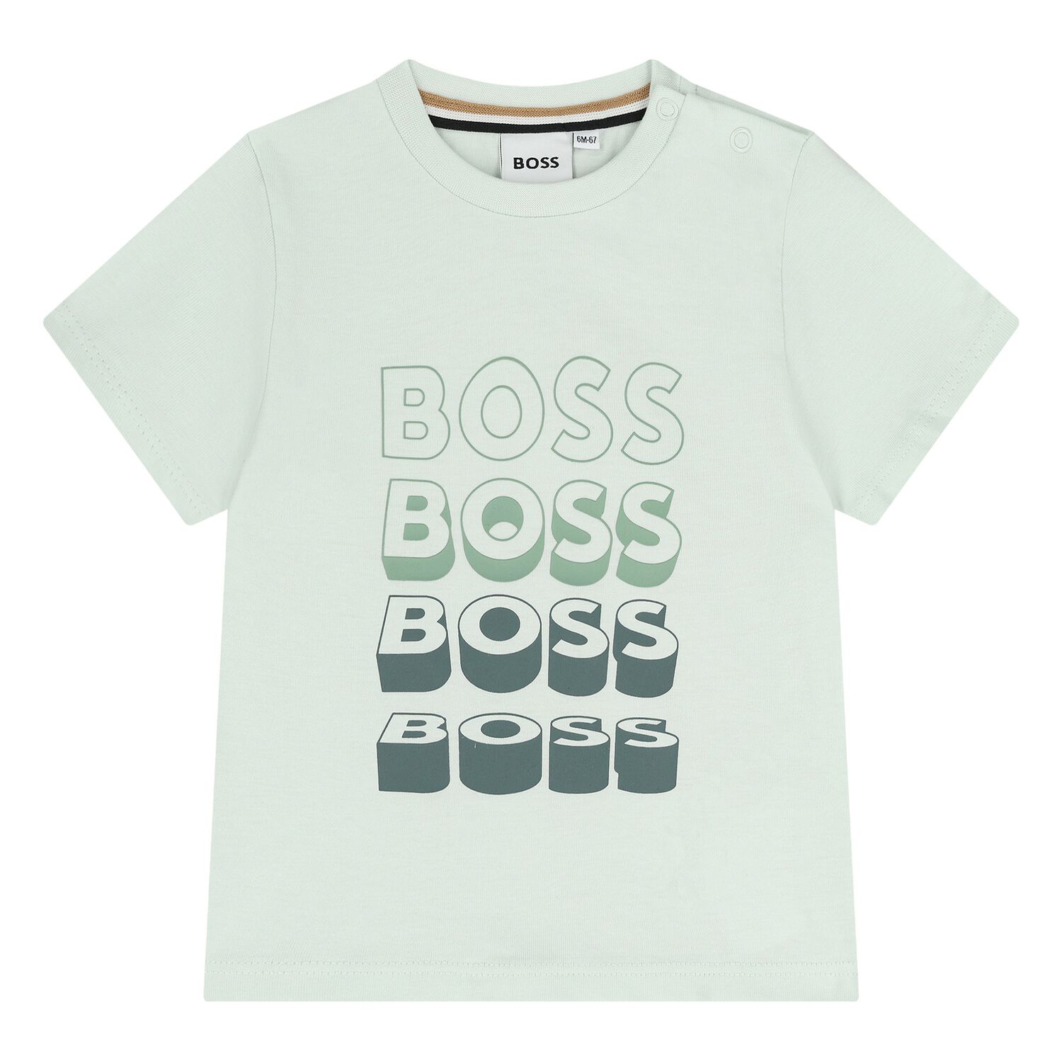 Younger Boys Green Logo T-Shirt, 4, hi-res