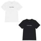 Boys Black & White Logo T-Shirt ( 2 Pack ), 3, hi-res