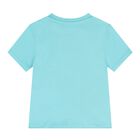 Baby Boys Blue Teddy Bear Logo Shorts Set, 1, hi-res