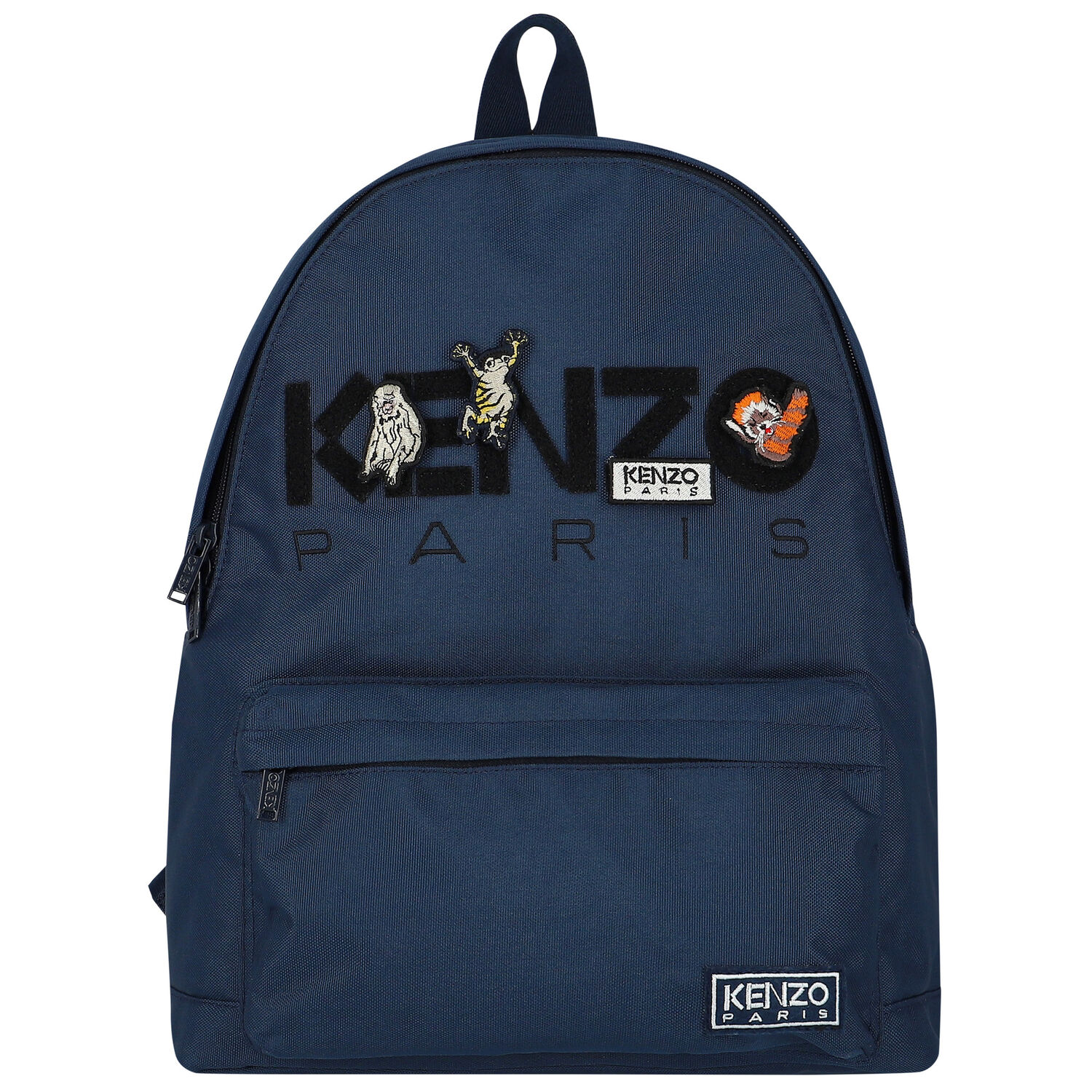 Navy Blue Logo Backpack, 1, hi-res