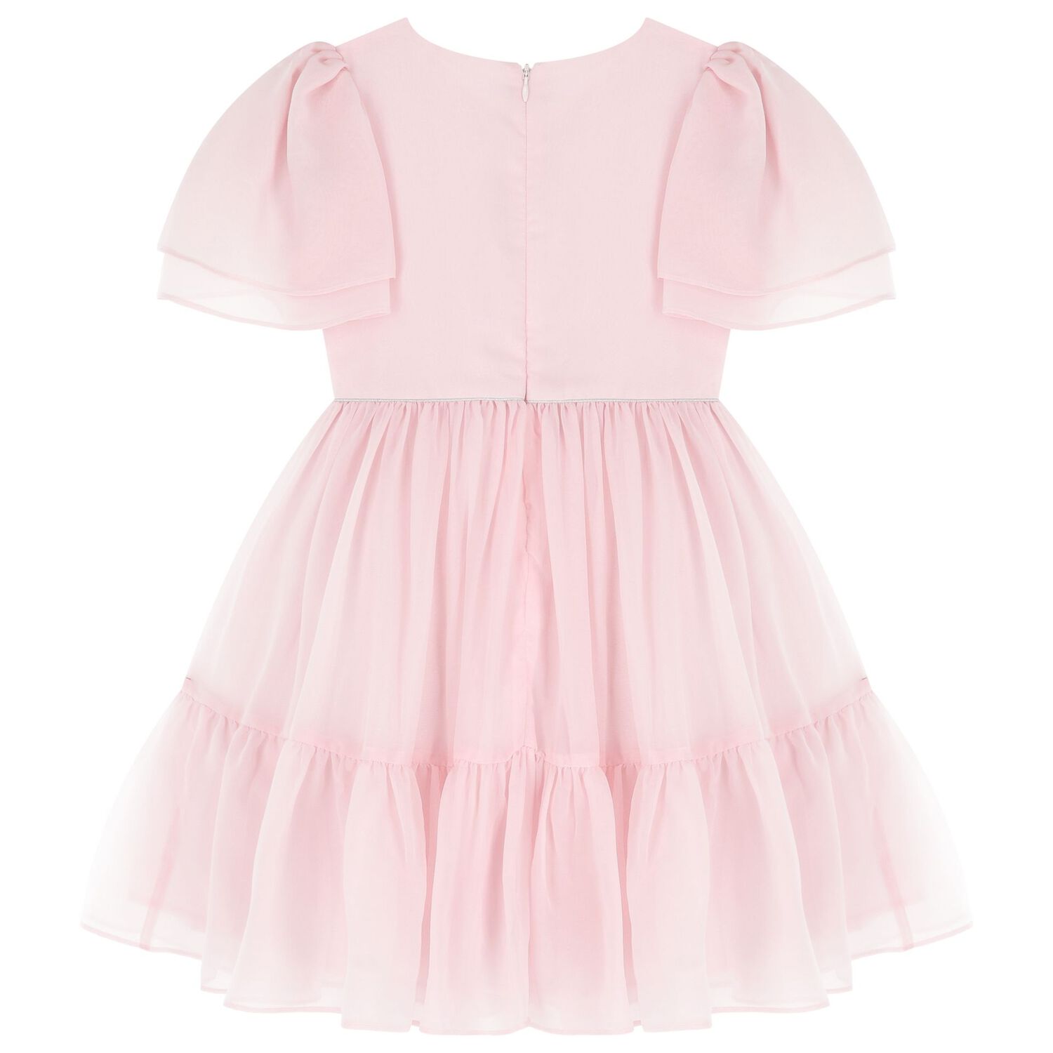 Girls Pink Embellished Chiffon Dress, 1, hi-res image number null