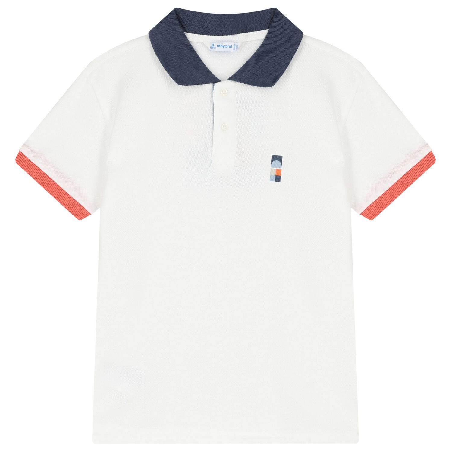 Boys White Polo Shirt, 1, hi-res