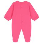 Baby Girls Pink Logo Babygrow, 3, hi-res