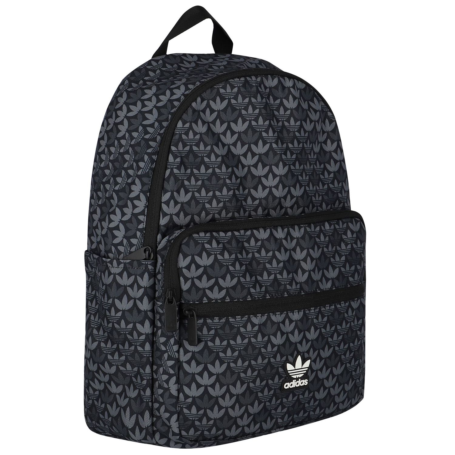 Black Trefoil Logo Backpack, 1, hi-res
