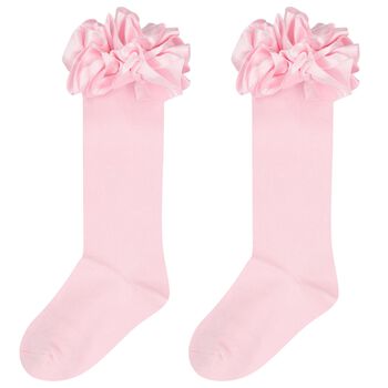 Girls Pink Ruffled Socks