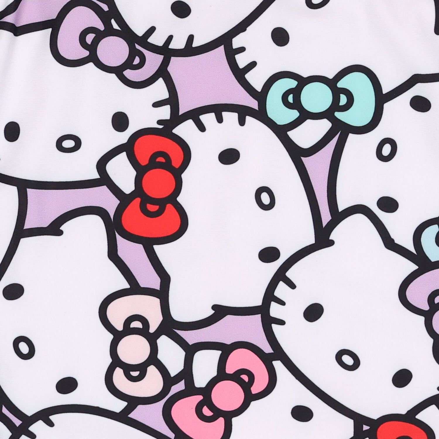 Girls Purple Hello Kitty Swimsuit, 1, hi-res