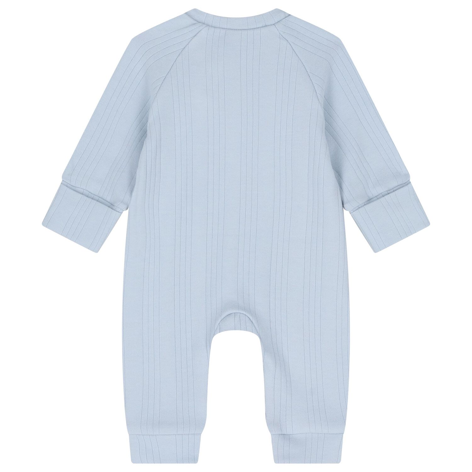 Baby Boys Blue Balloon Motif Ribbed Romper, 3, hi-res