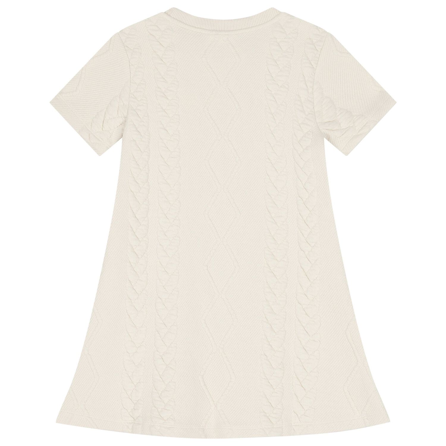 Girls Ivory Logo Dress, 1, hi-res