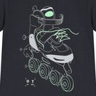 Boys Grey Roller Skates T-Shirt, 1, hi-res