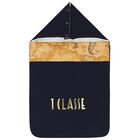 Navy Blue & Beige Geo Map Baby Nest, 1, hi-res