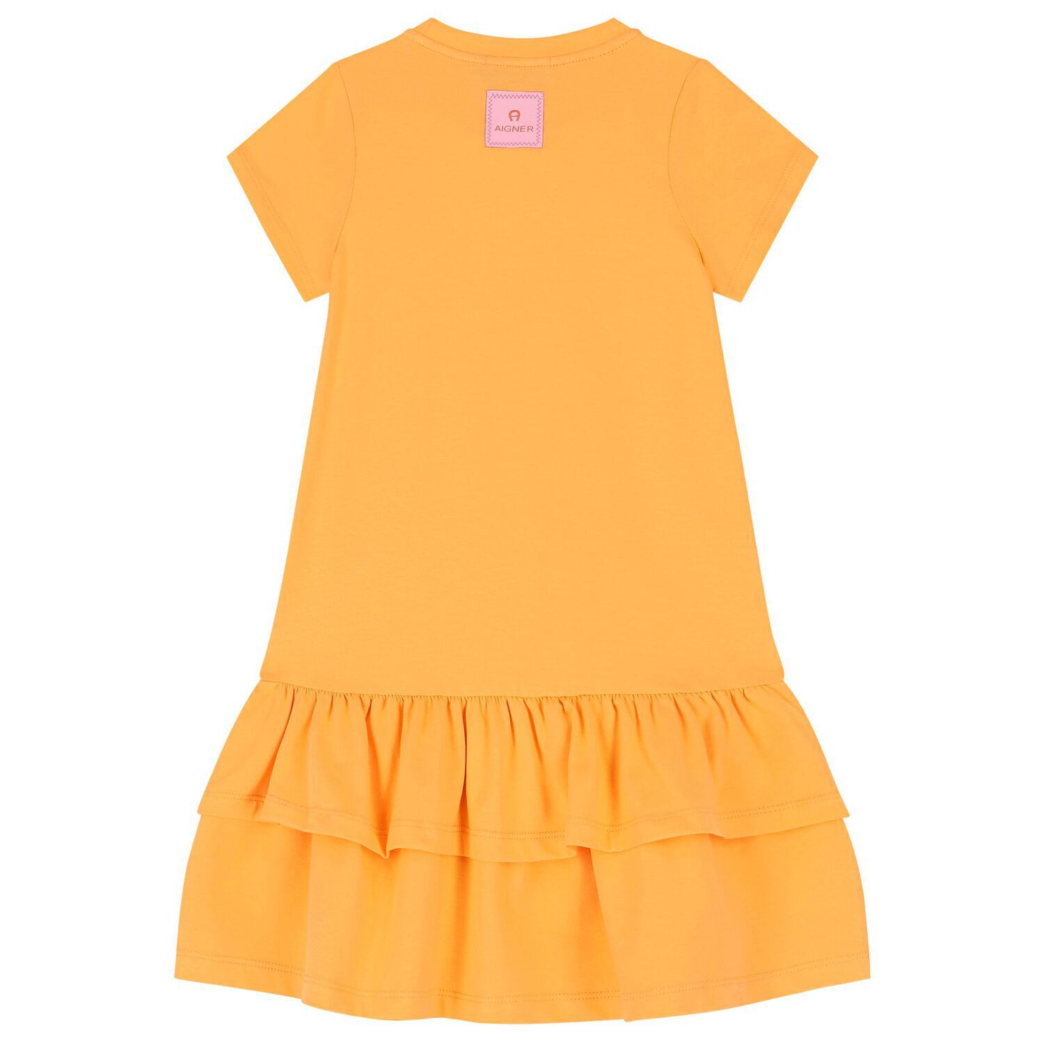 Girls Orange Logo Bag Dress, 1, hi-res