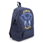 Navy Blue Elephant Logo Backpack, 1, hi-res