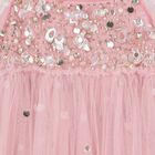 Girls Pink Embellished Tulle Dress, 1, hi-res