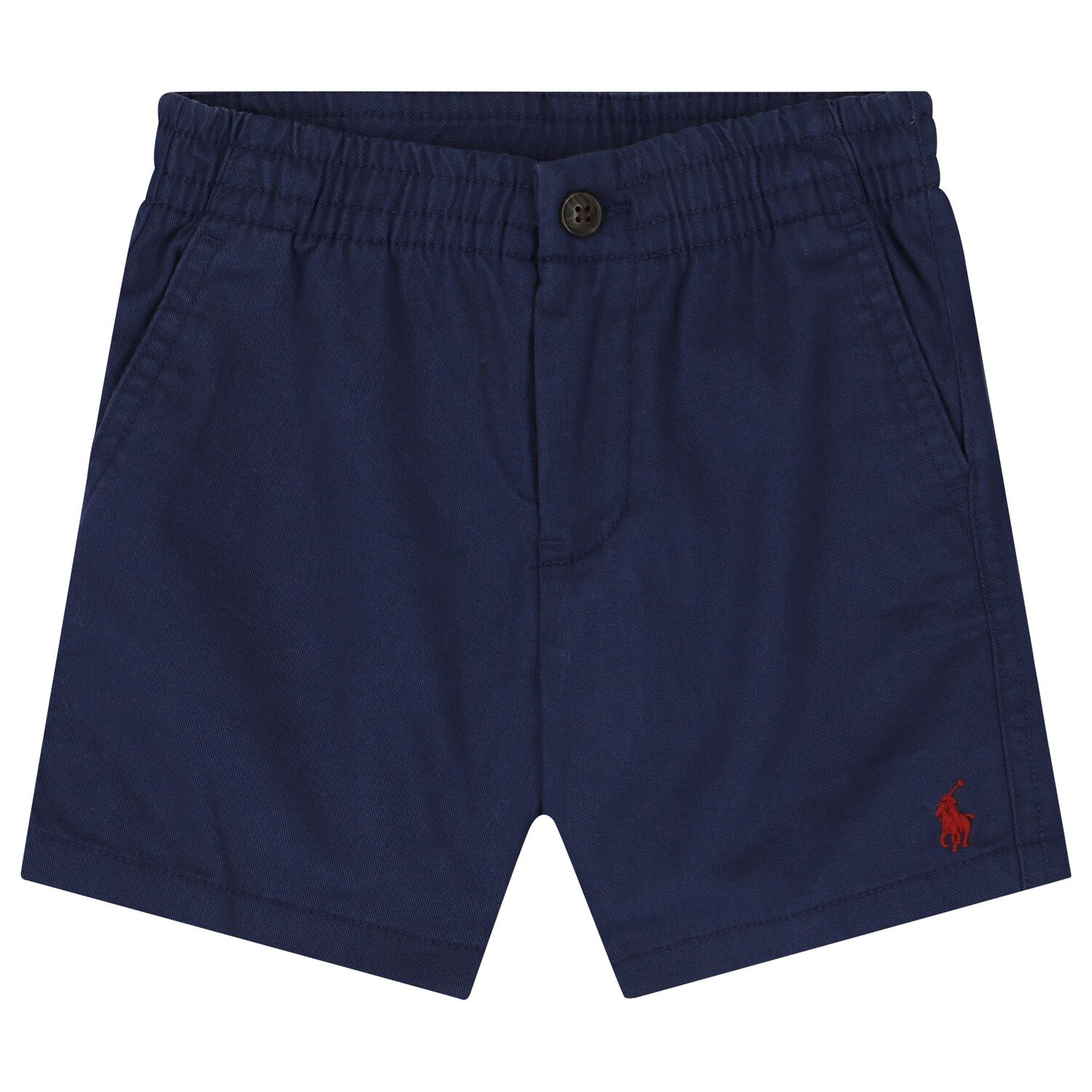Baby Boys Navy Blue Logo Shorts, 1, hi-res