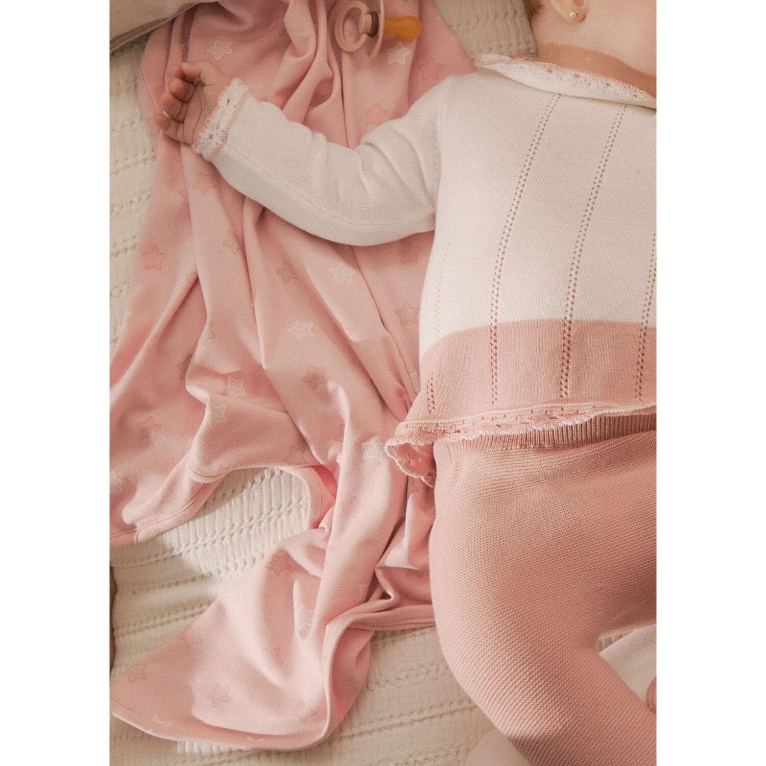 Baby Girls Pink Stars Blanket, 2, hi-res