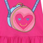 Girls Pink Bag Logo Dress, 1, hi-res