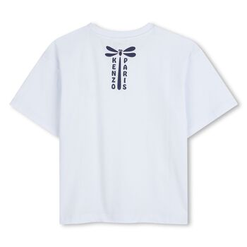 Girls Blue Dragon Fly Logo T-Shirt