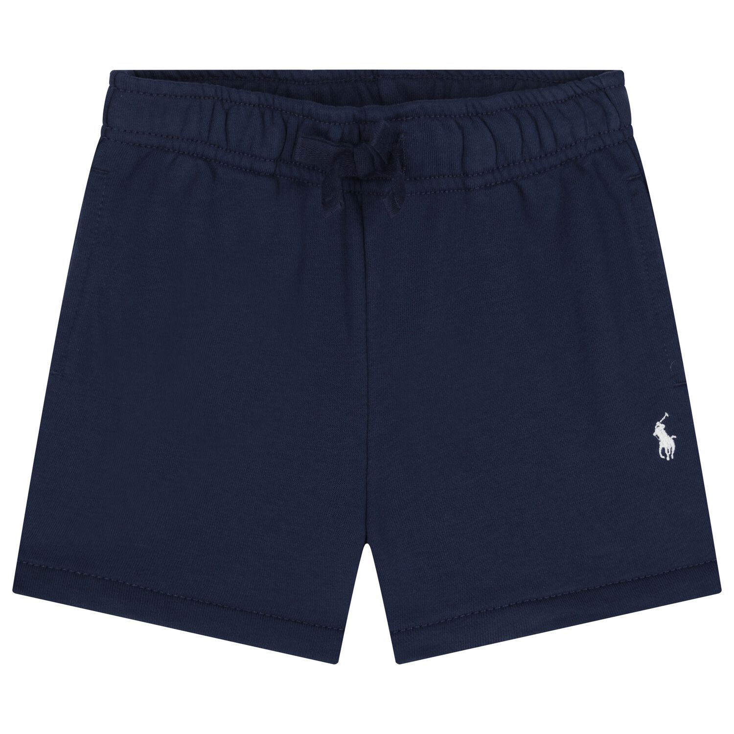 Baby Boys Navy Blue Logo Shorts, 1, hi-res