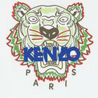 Boys White Embroidered Tiger Logo T-Shirt, 1, hi-res