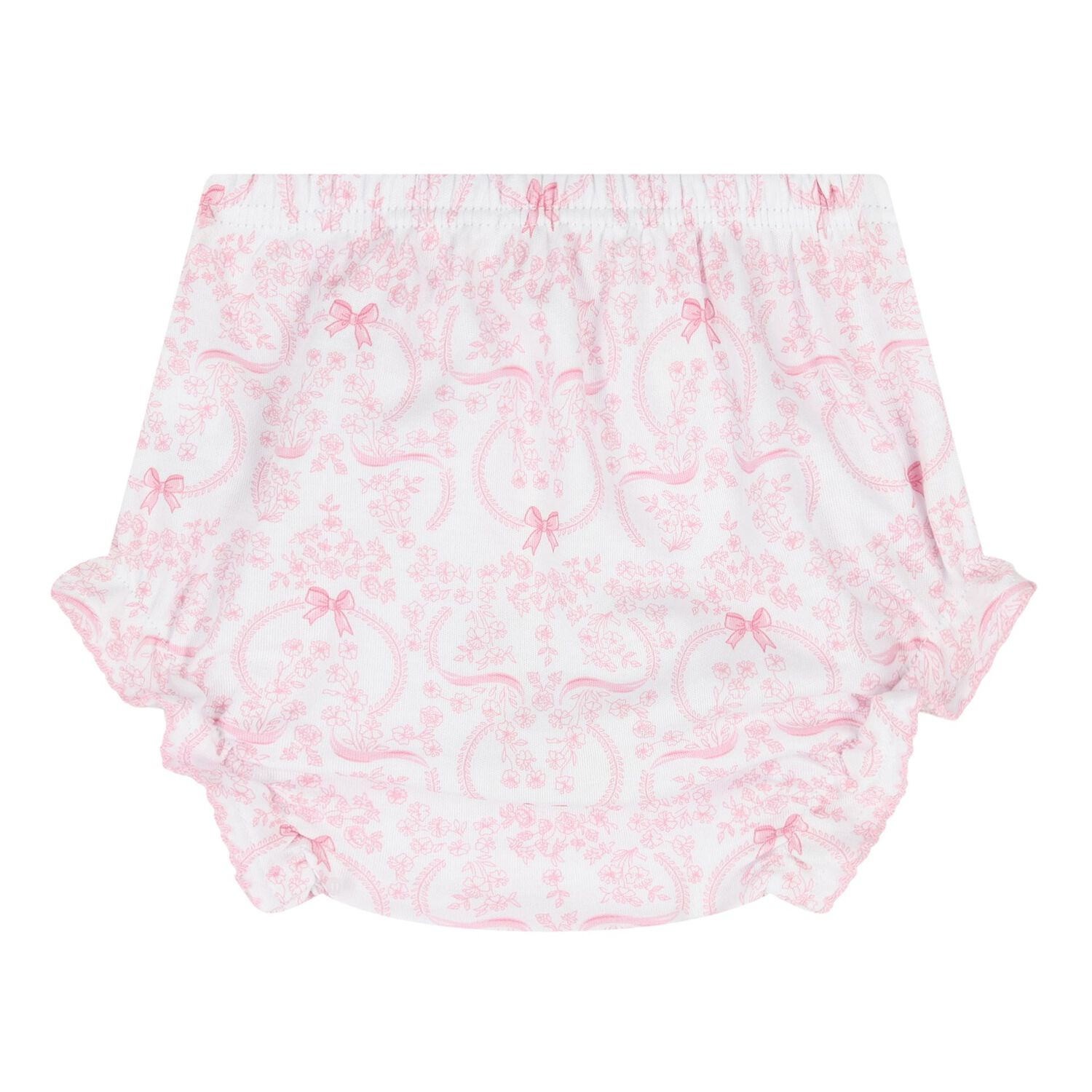  Baby Girls White & Pink Delicate Blooming Bow Dress Set, 1, hi-res