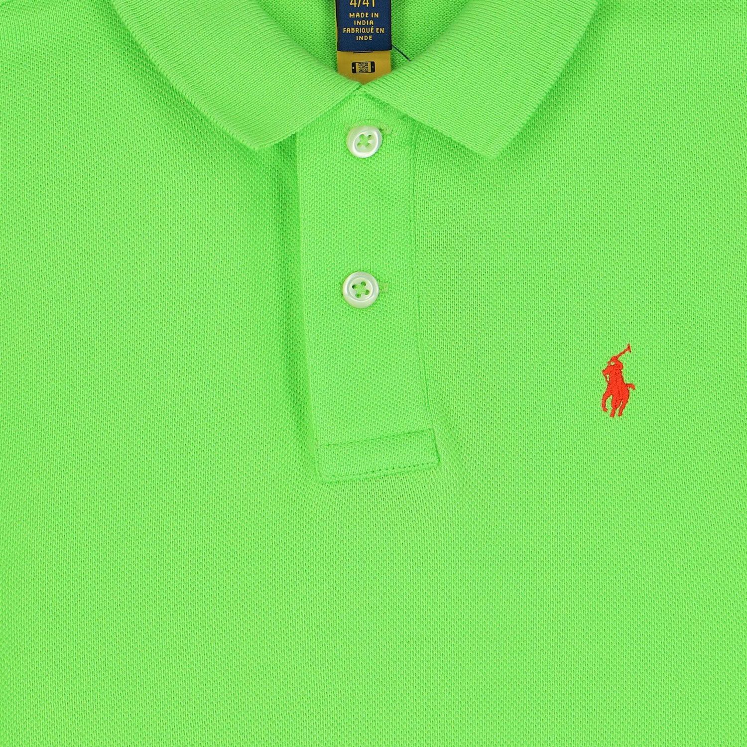 Boys Green Logo Polo Shirt, 14, hi-res