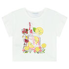 Girls Ivory & Pink Shorts Set, 1, hi-res