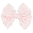 Girls Pink Sequin Bow Hair Clip, 1, hi-res