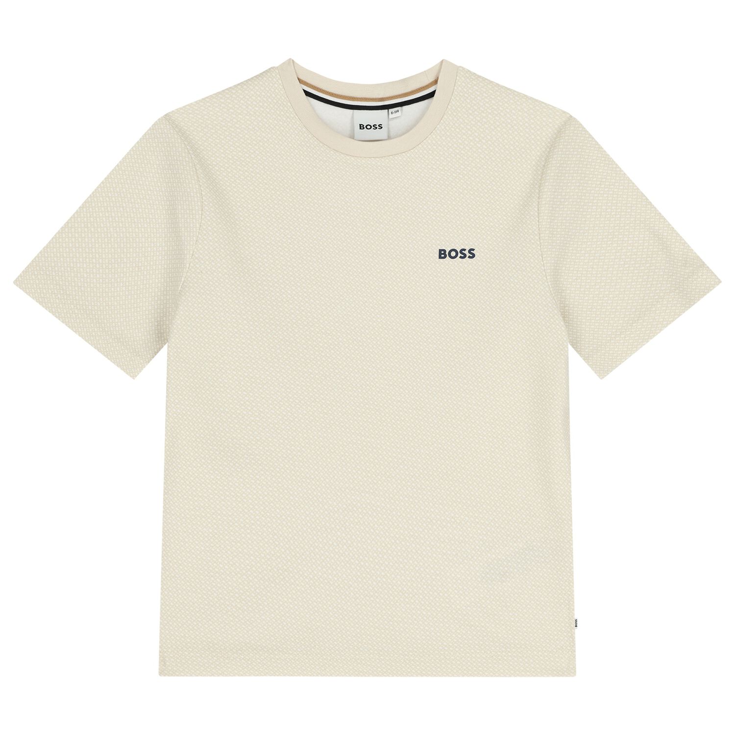 Boys Mini Me Ivory Logo T-Shirt, 1, hi-res