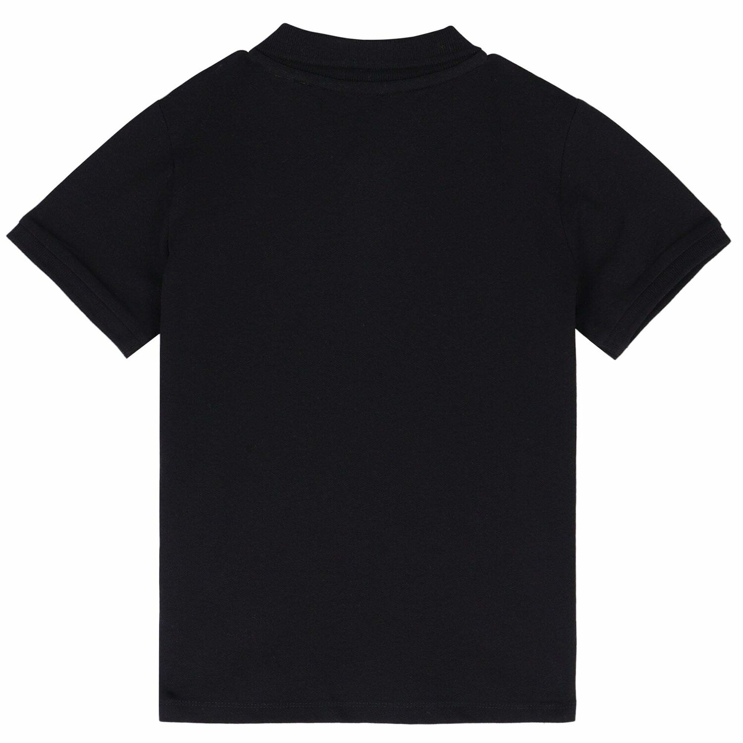 Boys Black Logo Polo Shirt, 1, hi-res