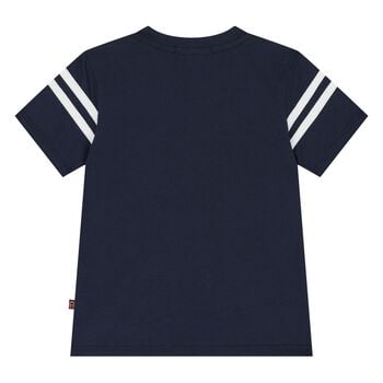 Younger Boys Navy Blue Logo T-Shirt 