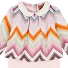 Baby Girls Ivory & Pink Logo Zig Zag Babygrow Gift Set, 1, hi-res