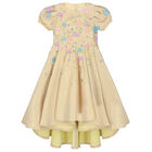 Girls Gold Embellished Sequin Dress, 1, hi-res
